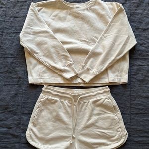 J. Crew Cream Sweatsuit